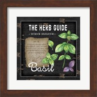 Framed 'Herb Guide Basil' border=