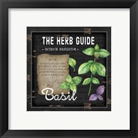 Framed 'Herb Guide Basil' border=