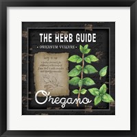 Framed 'Herb Guide Oregano' border=