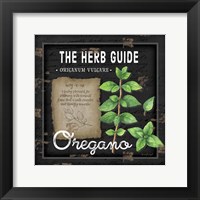 Framed 'Herb Guide Oregano' border=