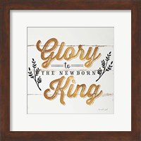 Framed 'Glory to the Newborn King' border=