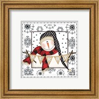 Framed 'Snowman Snowflake II' border=