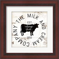 Framed 'Milk and Cream Company' border=