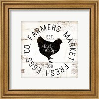 Framed 'Farmer Market Eggs' border=