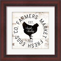 Framed 'Farmer Market Eggs' border=