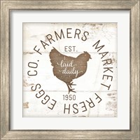 Framed 'Farmer Market Eggs II' border=