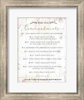 Framed Ten Commandments