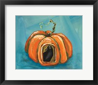 Framed Pumpkin & Crow