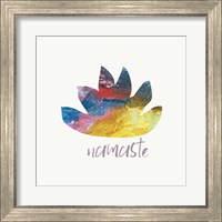 Framed 'Namaste Lotus' border=