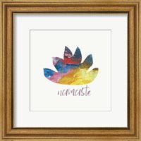 Framed 'Namaste Lotus' border=