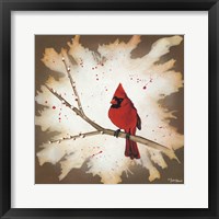 Weathered Friends - Cardinal Framed Print