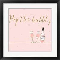 Framed 'Underlined Bubbly VII Pink' border=