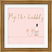 Framed 'Underlined Bubbly VII Pink' border=