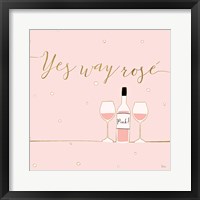 Underlined Bubbly VI Pink Framed Print