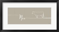 Underlined Farm III Greige Framed Print