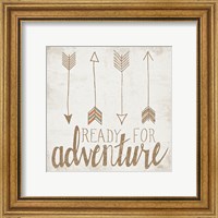 Framed 'Ready for Adventure Beige' border=