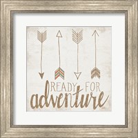 Framed 'Ready for Adventure Beige' border=