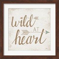 Framed 'Wild at Heart Beige' border=