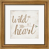 Framed 'Wild at Heart Beige' border=