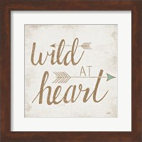 Framed 'Wild at Heart Beige' border=