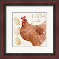 Framed 'Life on the Farm Chicken II' border=