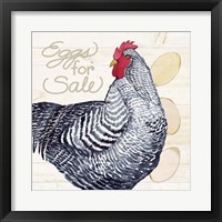 Framed 'Life on the Farm Chicken I' border=