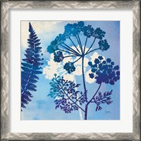 Framed 'Blue Sky Garden II' border=