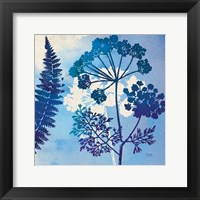 Framed 'Blue Sky Garden II' border=