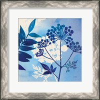 Framed 'Blue Sky Garden I' border=