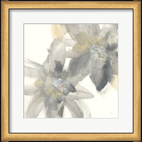 Framed 'Gray and Silver Flowers II' border=