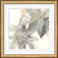 Framed Gray and Silver Flowers II