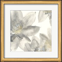 Framed 'Gray and Silver Flowers I' border=