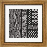 Framed 'Kuba Abstract II BW' border=