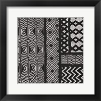 Framed 'Kuba Abstract II BW' border=