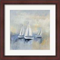 Framed 'Morning Sail II' border=