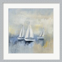 Framed 'Morning Sail II' border=