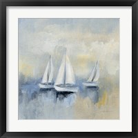 Framed 'Morning Sail II' border=