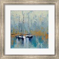 Framed 'Boats in the Harbor III' border=