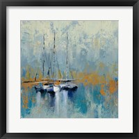 Framed 'Boats in the Harbor III' border=