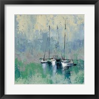 Framed 'Boats in the Harbor II' border=