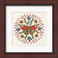 Framed 'Butterfly Mandala II' border=