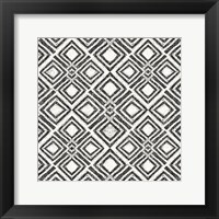 African Wild Pattern IV BW Framed Print