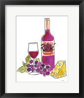 Framed Wine Time III Rose