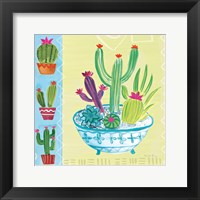 Framed 'Cacti Garden III no Birds and Butterflies' border=