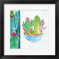 Cacti Garden II no Birds and Butterflies Framed Print