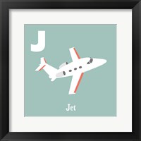 Framed Transportation Alphabet - J is for Jet