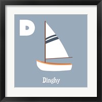 Framed 'Transportation Alphabet - D is for Dinghy' border=