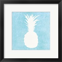 Framed 'Tropical Fun Pineapple Silhouette I' border=