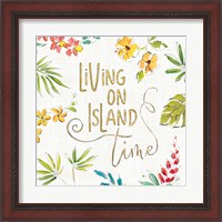 Framed 'Tropical Oasis VI White' border=