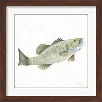 Framed 'Gone Fishin Small Mouth' border=